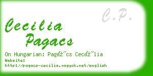 cecilia pagacs business card
